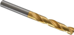 Guhring - 25/64" 140° Solid Carbide Jobber Drill - TiN Finish, Right Hand Cut, Spiral Flute, Straight Shank, 105mm OAL, SU Point - Eagle Tool & Supply