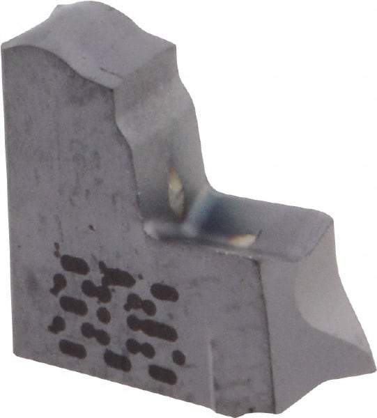 Iscar - TAG3 IC908 Grade, 0.1181" Cutting Width, Carbide Cutoff Insert - 15° Right Hand Lead Angle, 0.0079" Cnr Rad, TiAlN Coated - Eagle Tool & Supply