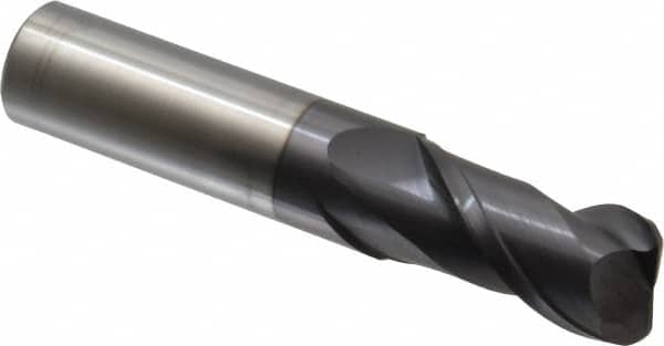 Accupro - 3/4" Diam 2 Flute Solid Carbide 1/8" Corner Radius End Mill - Eagle Tool & Supply
