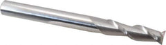 Accupro - 9/16", 2" LOC, 9/16" Shank Diam, 6" OAL, 2 Flute, Solid Carbide Square End Mill - Single End, Uncoated, Spiral Flute, 40° Helix, Centercutting, Right Hand Cut, Right Hand Flute - Eagle Tool & Supply