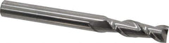 Accupro - 5/8", 2" LOC, 5/8" Shank Diam, 6" OAL, 2 Flute, Solid Carbide Square End Mill - Single End, Uncoated, Spiral Flute, 40° Helix, Centercutting, Right Hand Cut, Right Hand Flute - Eagle Tool & Supply