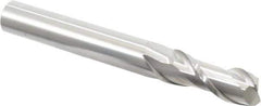 Accupro - 3/4", 2" LOC, 3/4" Shank Diam, 6" OAL, 2 Flute, Solid Carbide Square End Mill - Single End, Uncoated, Spiral Flute, 40° Helix, Centercutting, Right Hand Cut, Right Hand Flute - Eagle Tool & Supply