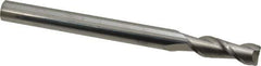 Accupro - 1/2", 1-1/2" LOC, 1/2" Shank Diam, 6" OAL, 2 Flute, Solid Carbide Square End Mill - Single End, Uncoated, Spiral Flute, 40° Helix, Centercutting, Right Hand Cut, Right Hand Flute - Eagle Tool & Supply