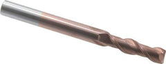 Accupro - 9/16", 2" LOC, 9/16" Shank Diam, 6" OAL, 2 Flute, Solid Carbide Square End Mill - Single End, TiCN Finish, Spiral Flute, 40° Helix, Centercutting, Right Hand Cut, Right Hand Flute - Eagle Tool & Supply