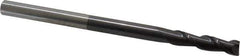 Accupro - 1/4", 1" LOC, 1/4" Shank Diam, 4" OAL, 2 Flute, Solid Carbide Square End Mill - Single End, AlTiN Finish, Spiral Flute, 40° Helix, Centercutting, Right Hand Cut, Right Hand Flute - Eagle Tool & Supply
