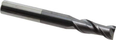 Accupro - 3/4", 2" LOC, 3/4" Shank Diam, 6" OAL, 2 Flute, Solid Carbide Square End Mill - Single End, AlTiN Finish, Spiral Flute, 40° Helix, Centercutting, Right Hand Cut, Right Hand Flute - Eagle Tool & Supply