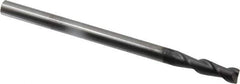 Accupro - 3/8", 1-1/2" LOC, 3/8" Shank Diam, 6" OAL, 2 Flute, Solid Carbide Square End Mill - Single End, AlTiN Finish, Spiral Flute, 40° Helix, Centercutting, Right Hand Cut, Right Hand Flute - Eagle Tool & Supply