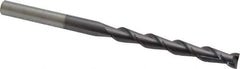 Accupro - 3/8", 3" LOC, 3/8" Shank Diam, 6" OAL, 2 Flute, Solid Carbide Square End Mill - Single End, AlTiN Finish, Spiral Flute, 40° Helix, Centercutting, Right Hand Cut, Right Hand Flute - Eagle Tool & Supply