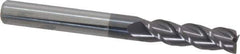 Accupro - 5/16", 1-1/8" LOC, 5/16" Shank Diam, 3" OAL, 3 Flute, Solid Carbide Square End Mill - Single End, AlTiN Finish, Spiral Flute, 40° Helix, Centercutting, Right Hand Cut, Right Hand Flute - Eagle Tool & Supply