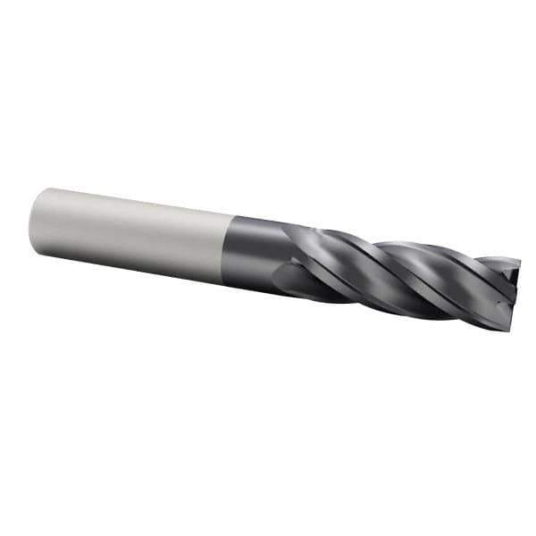 Accupro - 5/8", 4 Flute, Single End, Solid Carbide, 0.045" Corner Radius End Mill - 3-1/2" OAL, 40° Helix, Right Hand Flute, 1-1/4" LOC, Right Hand Cut - Eagle Tool & Supply