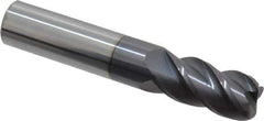 Accupro - 5/8", 4 Flute, Single End, Solid Carbide, 0.09" Corner Radius End Mill - 3-1/2" OAL, 40° Helix, Right Hand Flute, 1-1/4" LOC, Right Hand Cut - Eagle Tool & Supply