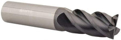 Accupro - 3/4", 4 Flute, Single End, Solid Carbide, 0.015" Corner Radius End Mill - 4" OAL, 40° Helix, Right Hand Flute, 1-1/2" LOC, Right Hand Cut - Eagle Tool & Supply