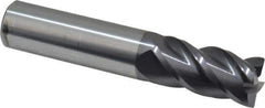Accupro - 3/4", 4 Flute, Single End, Solid Carbide, 0.03" Corner Radius End Mill - 4" OAL, 40° Helix, Right Hand Flute, 1-1/2" LOC, Right Hand Cut - Eagle Tool & Supply