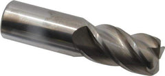 Accupro - 1", 4 Flute, Single End, Solid Carbide, 1/8" Corner Radius End Mill - 4" OAL, 40° Helix, Right Hand Flute, 1-3/4" LOC, Right Hand Cut - Eagle Tool & Supply