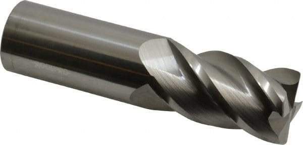 Accupro - 1", 4 Flute, Single End, Solid Carbide, 0.045" Corner Radius End Mill - 4" OAL, 40° Helix, Right Hand Flute, 1-3/4" LOC, Right Hand Cut - Eagle Tool & Supply