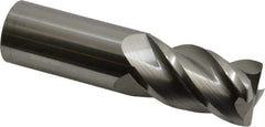 Accupro - 1", 4 Flute, Single End, Solid Carbide, 0.045" Corner Radius End Mill - 4" OAL, 40° Helix, Right Hand Flute, 1-3/4" LOC, Right Hand Cut - Eagle Tool & Supply