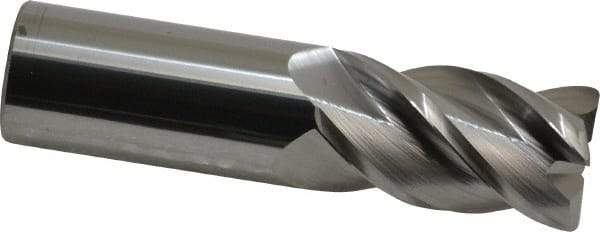 Accupro - 1", 4 Flute, Single End, Solid Carbide, 0.06" Corner Radius End Mill - 4" OAL, 40° Helix, Right Hand Flute, 1-3/4" LOC, Right Hand Cut - Eagle Tool & Supply