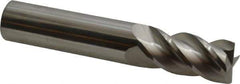 Accupro - 5/8", 4 Flute, Single End, Solid Carbide, 0.015" Corner Radius End Mill - 3-1/2" OAL, 40° Helix, Right Hand Flute, 1-1/4" LOC, Right Hand Cut - Eagle Tool & Supply