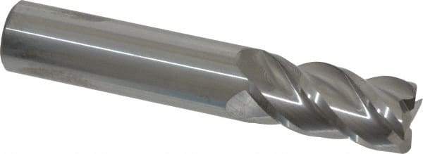 Accupro - 5/8", 4 Flute, Single End, Solid Carbide, 0.02" Corner Radius End Mill - 3-1/2" OAL, 40° Helix, Right Hand Flute, 1-1/4" LOC, Right Hand Cut - Eagle Tool & Supply