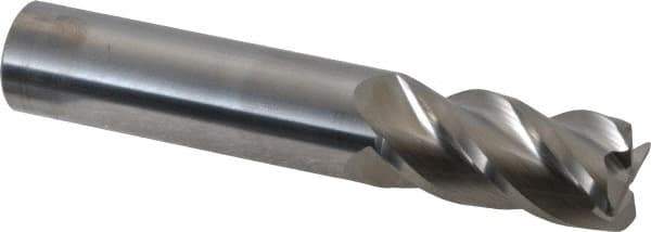 Accupro - 5/8", 4 Flute, Single End, Solid Carbide, 0.045" Corner Radius End Mill - 3-1/2" OAL, 40° Helix, Right Hand Flute, 1-1/4" LOC, Right Hand Cut - Eagle Tool & Supply