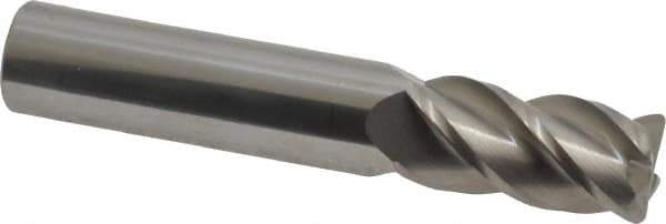 Accupro - 5/8", 4 Flute, Single End, Solid Carbide, 0.06" Corner Radius End Mill - 3-1/2" OAL, 40° Helix, Right Hand Flute, 1-1/4" LOC, Right Hand Cut - Eagle Tool & Supply