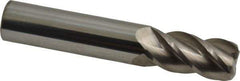 Accupro - 5/8", 4 Flute, Single End, Solid Carbide, 0.09" Corner Radius End Mill - 3-1/2" OAL, 40° Helix, Right Hand Flute, 1-1/4" LOC, Right Hand Cut - Eagle Tool & Supply