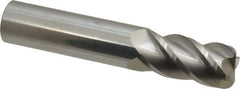 Accupro - 3/4", 4 Flute, Single End, Solid Carbide, 1/8" Corner Radius End Mill - 4" OAL, 40° Helix, Right Hand Flute, 1-1/2" LOC, Right Hand Cut - Eagle Tool & Supply