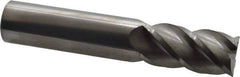 Accupro - 3/4", 4 Flute, Single End, Solid Carbide, 0.02" Corner Radius End Mill - 4" OAL, 40° Helix, Right Hand Flute, 1-1/2" LOC, Right Hand Cut - Eagle Tool & Supply