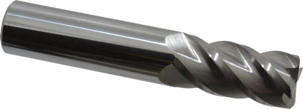 Accupro - 3/4", 4 Flute, Single End, Solid Carbide, 0.045" Corner Radius End Mill - 4" OAL, 40° Helix, Right Hand Flute, 1-1/2" LOC, Right Hand Cut - Eagle Tool & Supply