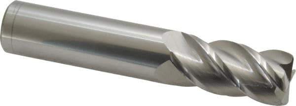 Accupro - 3/4", 4 Flute, Single End, Solid Carbide, 0.06" Corner Radius End Mill - 4" OAL, 40° Helix, Right Hand Flute, 1-1/2" LOC, Right Hand Cut - Eagle Tool & Supply