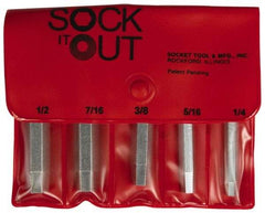 Sock It Out - Flat Head Cap Screw Extractor Set - 1/4 to 1/2 Size Range - Eagle Tool & Supply