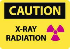 NMC - "Caution - X-ray Radiation", 10" Long x 14" Wide, Aluminum Safety Sign - Rectangle, 0.04" Thick, Use for Accident Prevention - Eagle Tool & Supply