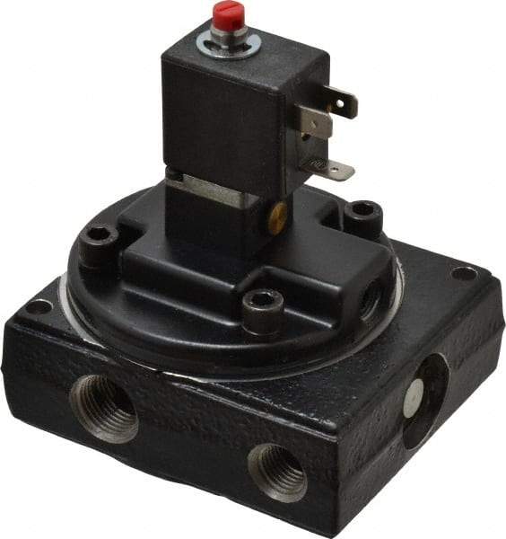 Norgren - 1.5 CV Rate, 1/4" NPT Inlet 1/4 Basic Valves - 1/4" NPT Inlet, Poppet Valve, Solenoid Actuator - Eagle Tool & Supply