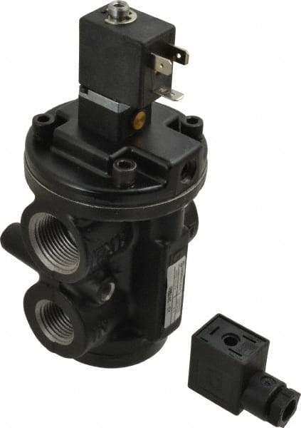 Norgren - 4.6 CV Rate, 1/2" NPT Inlet 1/2 Basic Valves - 1/2" NPT Inlet, Poppet Valve, Solenoid Actuator - Eagle Tool & Supply