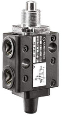 Norgren - 0.34 CV Rate, 1/8" NPT Inlet 5/2 Super Mechanical Valve - 1/8" NPT Inlet, Packed Spool Valve, Plunger Actuator - Eagle Tool & Supply