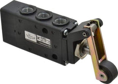 Norgren - 0.98 CV Rate, 1/4" NPT Inlet 5/2 Super Mechanical Valve - 1/4" NPT Inlet, Packed Spool Valve, Roller Lever Actuator - Eagle Tool & Supply