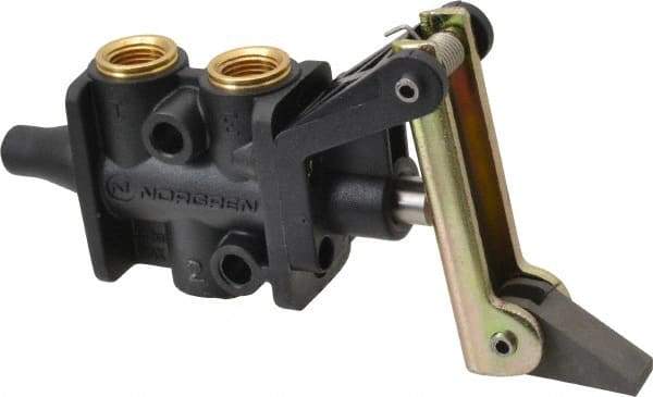 Norgren - 0.34 CV Rate, 1/8" NPT Inlet 3/2 Super Mechanical Valve - 1/8" NPT Inlet, Packed Spool Valve, One Way, Trip Actuator - Eagle Tool & Supply