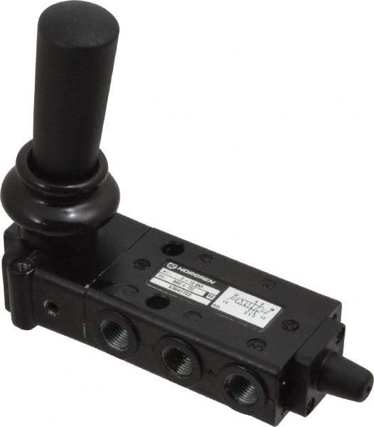 Norgren - 1/8" NPT Packed Spool Valve - Lever Type, Lever Activation & 0.34 CV Rate - Eagle Tool & Supply