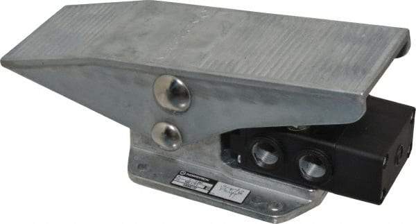 Norgren - 1/4" NPT Packed Spool Valve - 3-Way, Pedal Type, Spring Activation & 0.98 CV Rate - Eagle Tool & Supply