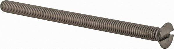 Value Collection - M6x1.00 Metric Coarse, 90mm OAL Slotted Drive Machine Screw - Flat Head, Grade 18-8 & A2 Stainless Steel, Uncoated, Without Washer - Eagle Tool & Supply