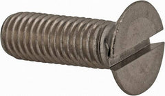 Value Collection - M8x1.25 Metric Coarse, 25mm OAL Slotted Drive Machine Screw - Flat Head, Grade 18-8 & A2 Stainless Steel, Uncoated, Without Washer - Eagle Tool & Supply