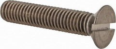 Value Collection - M8x1.25 Metric Coarse, 40mm OAL Slotted Drive Machine Screw - Flat Head, Grade 18-8 & A2 Stainless Steel, Uncoated, Without Washer - Eagle Tool & Supply
