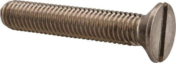 Value Collection - M8x1.25 Metric Coarse, 45mm OAL Slotted Drive Machine Screw - Flat Head, Grade 18-8 & A2 Stainless Steel, Uncoated, Without Washer - Eagle Tool & Supply