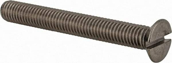 Value Collection - M8x1.25 Metric Coarse, 65mm OAL Slotted Drive Machine Screw - Flat Head, Grade 18-8 & A2 Stainless Steel, Uncoated, Without Washer - Eagle Tool & Supply