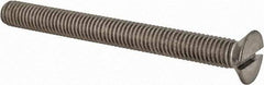 Value Collection - M8x1.25 Metric Coarse, 80mm OAL Slotted Drive Machine Screw - Flat Head, Grade 18-8 & A2 Stainless Steel, Uncoated, Without Washer - Eagle Tool & Supply