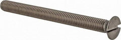 Value Collection - M8x1.25 Metric Coarse, 90mm OAL Slotted Drive Machine Screw - Flat Head, Grade 18-8 & A2 Stainless Steel, Uncoated, Without Washer - Eagle Tool & Supply
