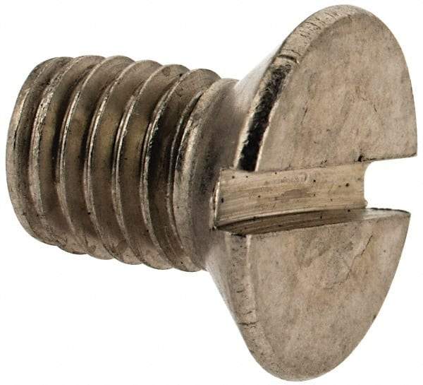Value Collection - M10x1.50 Metric Coarse, 16mm OAL Slotted Drive Machine Screw - Flat Head, Grade 18-8 & A2 Stainless Steel, Uncoated, Without Washer - Eagle Tool & Supply