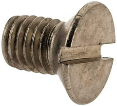 Value Collection - M10x1.50 Metric Coarse, 16mm OAL Slotted Drive Machine Screw - Flat Head, Grade 18-8 & A2 Stainless Steel, Uncoated, Without Washer - Eagle Tool & Supply