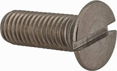 Value Collection - M10x1.50 Metric Coarse, 30mm OAL Slotted Drive Machine Screw - Flat Head, Grade 18-8 & A2 Stainless Steel, Uncoated, Without Washer - Eagle Tool & Supply