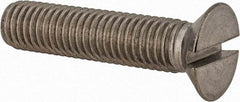 Value Collection - M10x1.50 Metric Coarse, 45mm OAL Slotted Drive Machine Screw - Flat Head, Grade 18-8 & A2 Stainless Steel, Uncoated, Without Washer - Eagle Tool & Supply